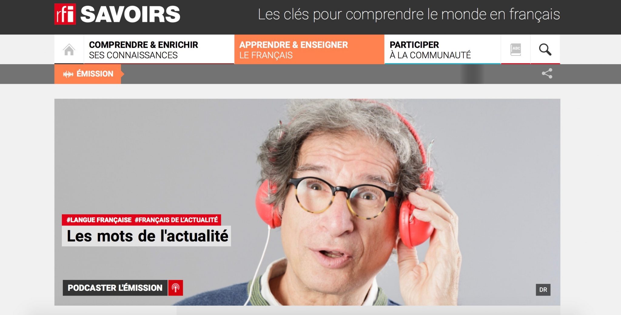 1J/ 1R  RFI Savoirs, pour apprendre et enseigner le français